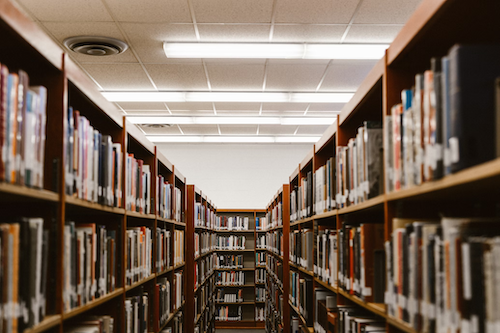 Rows of books