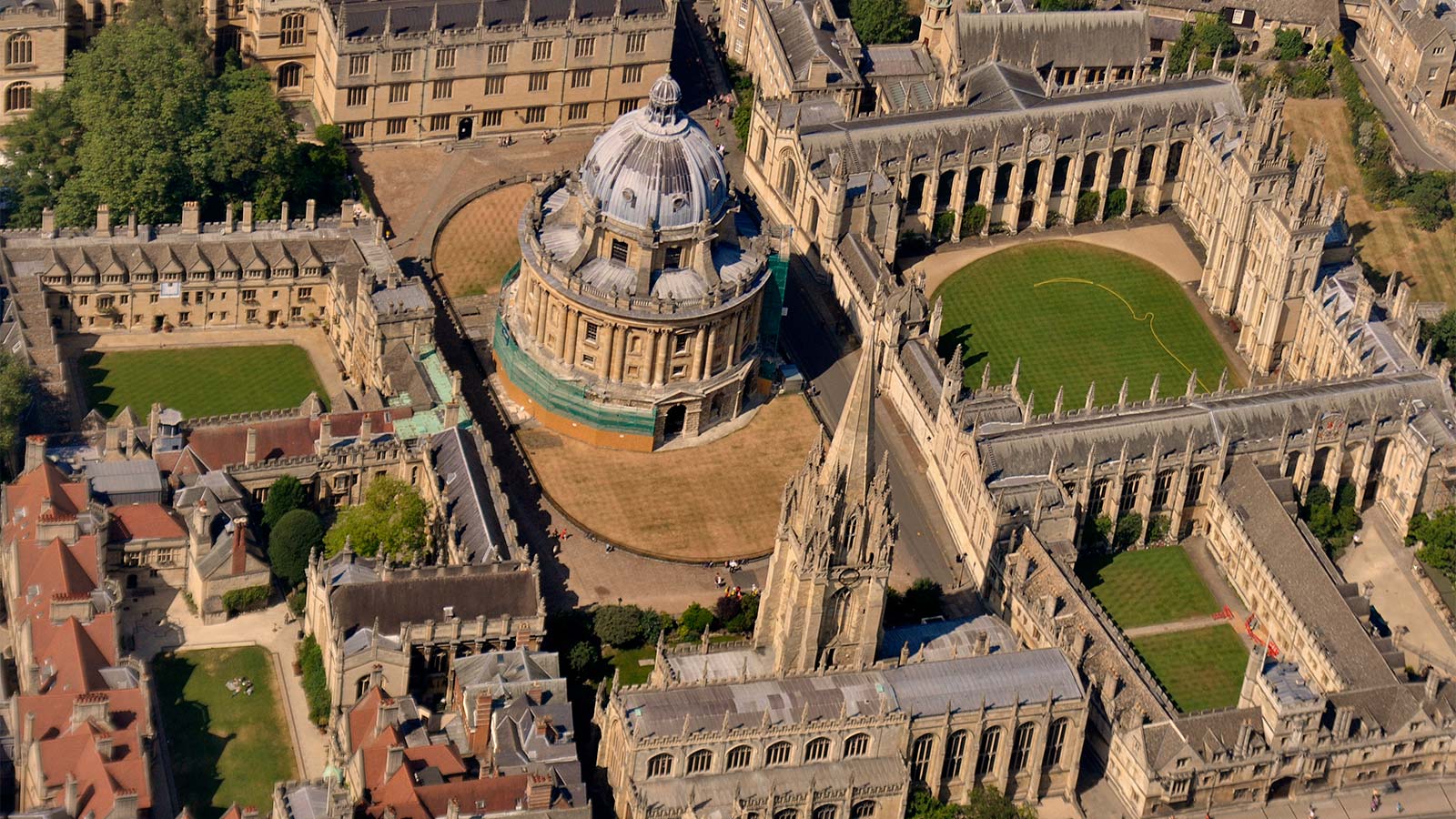 Ariel shot of Oxford University