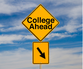 Road Sign Stating College Ahead